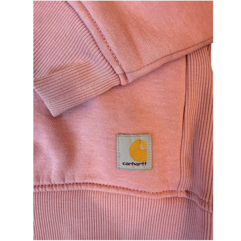 Carhartt Light Pink Logo Sleeve Crewneck Sweatshirt Women’s XS EUC - Picture 4 of 6
